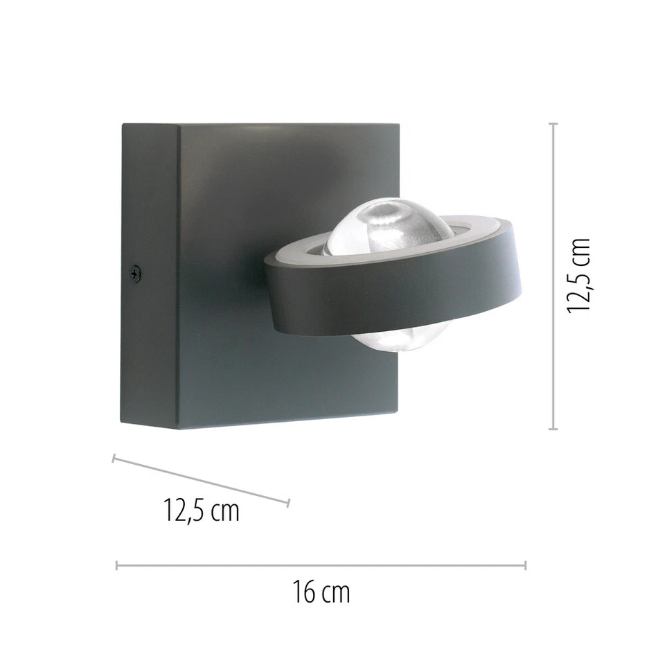 LED Wandlampe Up&Down Smart Home RGB Farbe + warmweiß drehbar anthrazit modern - Bild 4 von 4