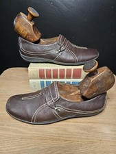 Naturalizer Women's Brown Pebble Leather Slip-on Driving Moccasins size 8M