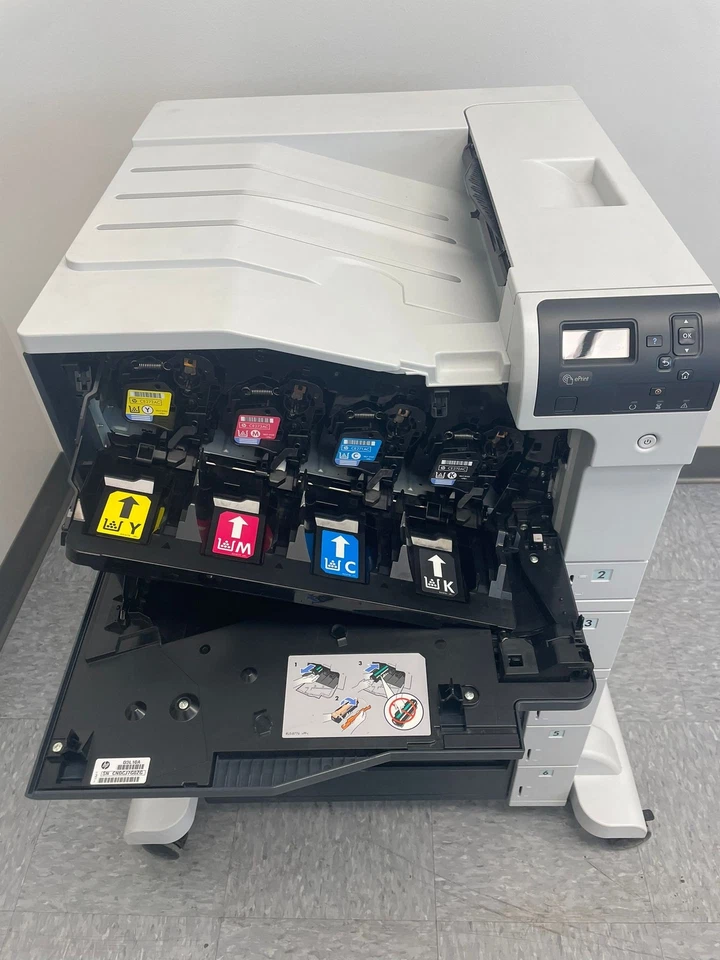 HP Color LaserJet Enterprise M750dn Laser Printer D3L10A (11x17) W / Extra Tray - Image 3 of 4