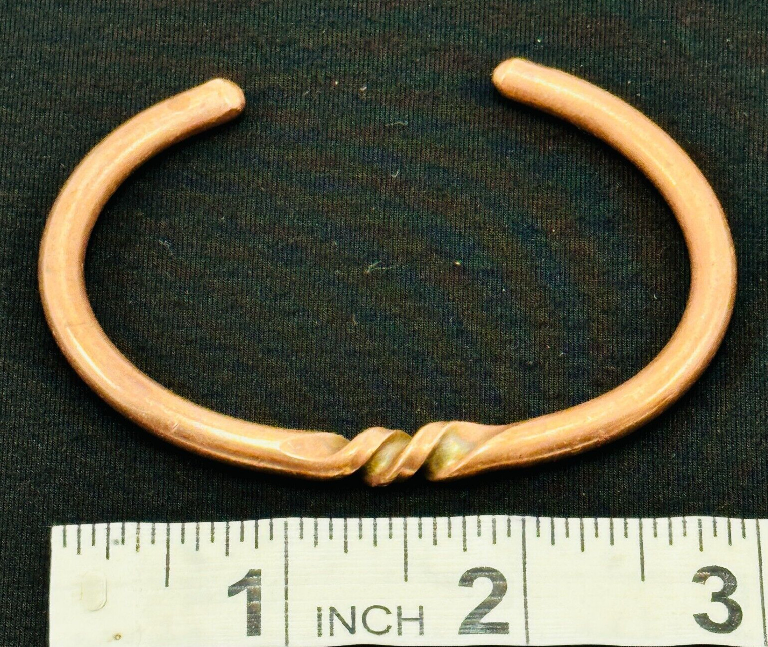Bracelet Solid Copper Adjustable Twist Design Hea… - image 4