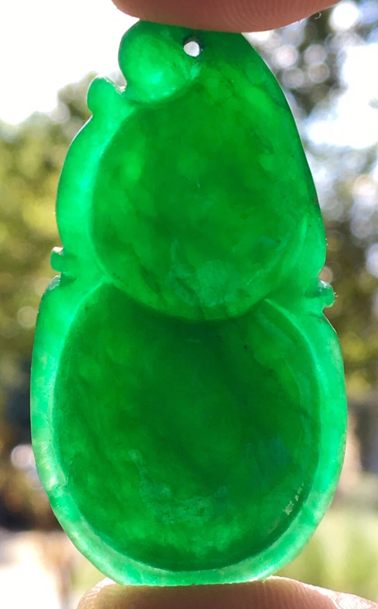 GIA CERTIFICATE 18gms BURMESE IMPERIAL JADEITE JADE GLASSY EMERALD GREEN  GOURD | eBay
