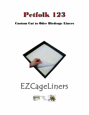 EZ CAGELINER Bird Cage Custom Cut Liner 20# Wax 40# Poly Coated & 40#/60# Plain 150ct.