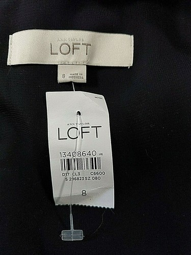 LOFT Women's Beautiful Classy Black Dress, NWT, Size 8 - Picture 10 of 12