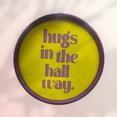 Gift Company Frame ''hugs in the hall way '', rund, farbig, 30 x 30 cm,
