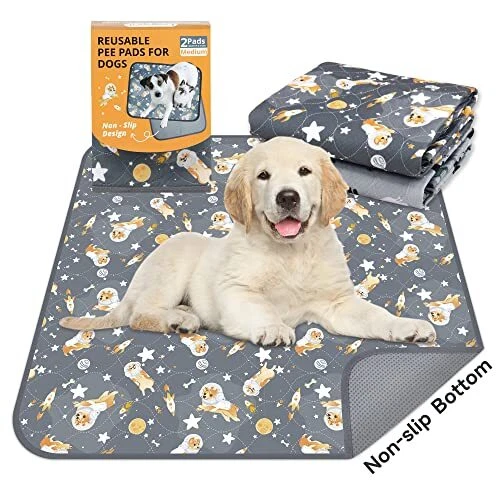 Happy date Washable Pee Pads for Dogs Reusable Pet Pee Pad