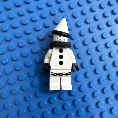 LEGO Minifigure Sad Clown Series 10 Mime Neck Ruff Black White CMF-426 ...