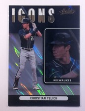 2022 Panini Absolute #I-10 Christian Yelich  Icons Retail Lava