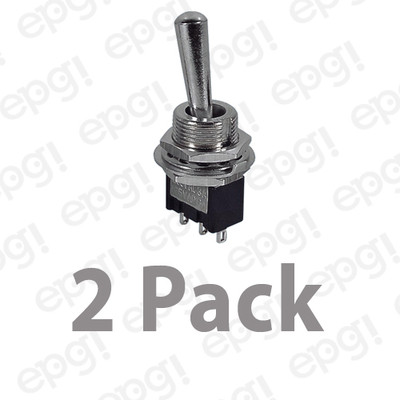 SPDT C/OFF (ON/OFF/ON) MINIATURE SWITCH (FULL SIZE TOGGLE) 6A-125V # 66-1232-2PK