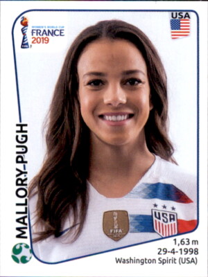 Panini Frauen WM 2019 Sticker 417 - Mallory Pugh - USA