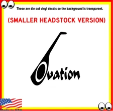 Ovation Guitar Headstock Vinyl Cut Decal Sticker Logo For Guitar Restoration