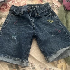 Seventy Seven Girls Size 8 Blue Jean Shorts Adjustable Waist