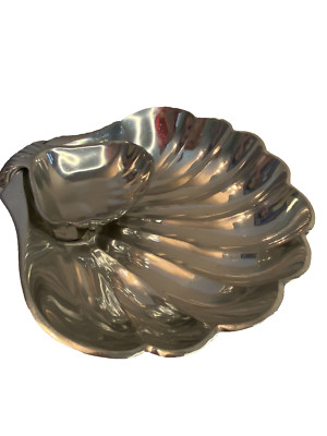 Sonoma Polished Metal Sea Shell Chip & Dip Seaside Bowl 2 pieces. 12 ...