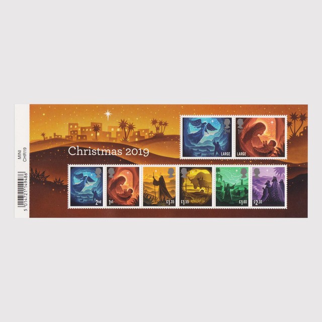 2019 GB Qe2 Royal Mail Commemorative Miniature Stamp Sheet Christmas