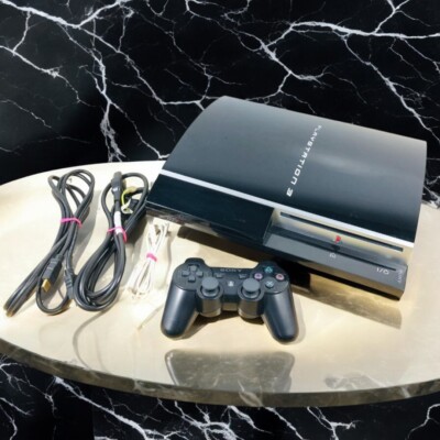 PlayStation 3 40GB Ceramic White Black CECHH00 Console PS3 select