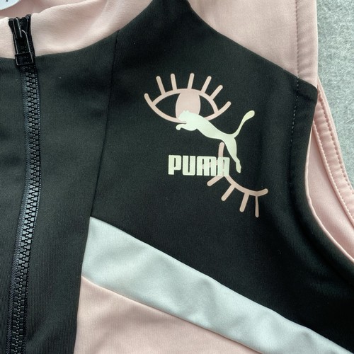 Puma X Maybelline Sporty Crop Top Women’s Medium Workout Wear Pink Black - Picture 6 of 10