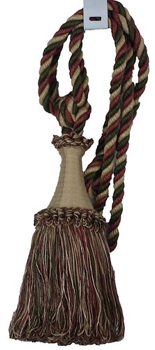 Conso Duke 11808 N10 GRÜN TERRAKOTTA MUSCHEL Gardine Vorhang 8" Quaste Raffhalter - Bild 1 von 2