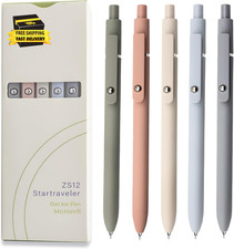 Gel Pens, 5 Pcs 0.5Mm Black Ink Pens Fine Point Smooth Writing Pens, High-End Se