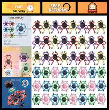 48Pcs Transformable Fidget Spinners - Deformable Stress Relief Toys, Party Favor