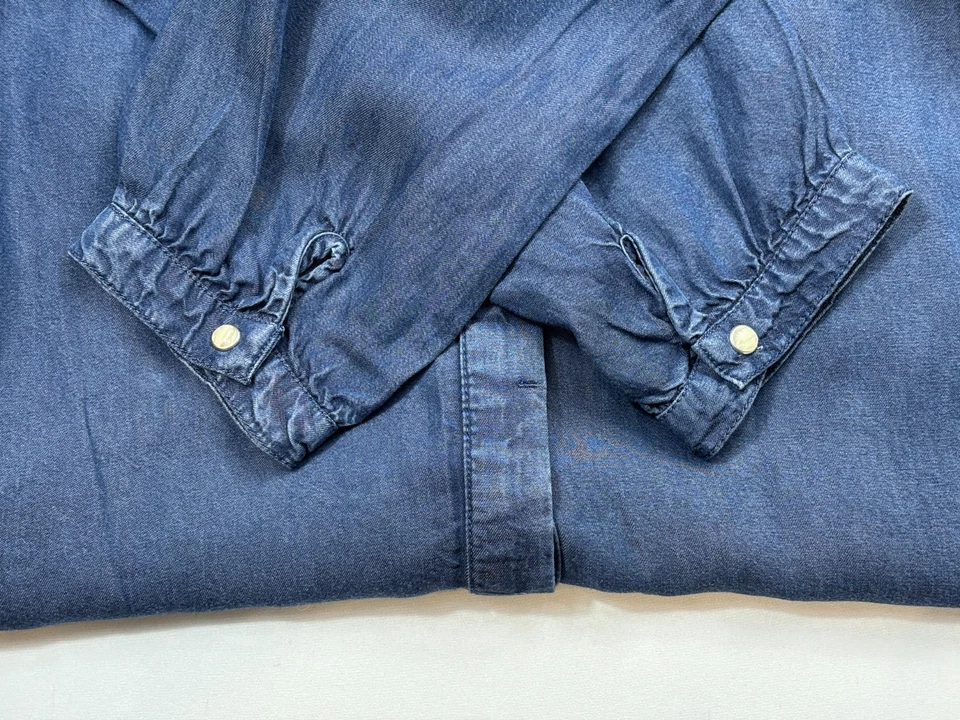 LEVI'S Icons Reinvented Dress Femme XS Denim Ceinturé Boutons Snap Short - Photo 4/4