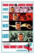 YOU ONLY LIVE TWICE (1967) one sheet  27"x41" rare James Bond movie poster!!