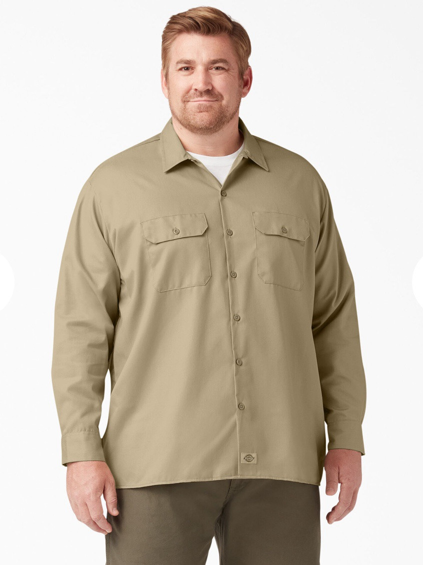 Dickies Mens Long Sleeve Twill Work Shirt Workwear - 574 - New