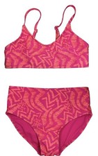 Cat Jack Girls Pink Orange Bikini Swimsuit Set Size 8 Medium NWT