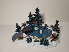 LEMAX Village Collection -PINE HAVEN POND-Landscape Accent- Resin Pond w/Box