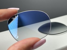 New RAY-BAN Replacement Lenses Wayfarer RB2132 55mm Glass Blue Gradient Original