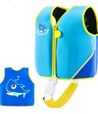 Neo-Splash Neoprene Zippered Swimming Vest Jacket-Blue-Age 1-3, Swim Safety NEW
