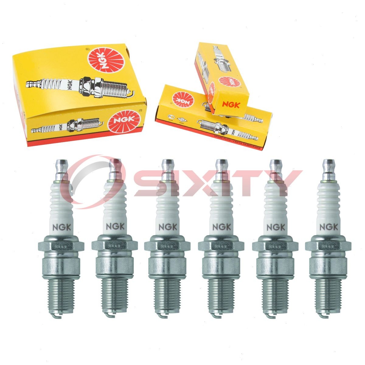 6 pc NGK 3430 B8EG Standard Spark Plugs for W25EN S438XLG N87 N62R N60R je