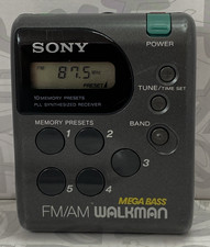 Sony SRF-M43 Walkman Mega Bass AM /FM Portable Radio Working Order Mega Bass