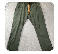 FIGS Scrubs Pants Olive Army Green w/Orange Drawstring XLT w/Pockets
