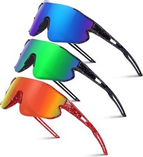 Kids Baseball Sunglasses for Boys Girls Youth Softball Cycling Sports Sunglas...