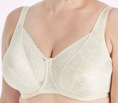 40DDD Playtex (4422) Love My Curves Full Coverage Underwire Bra, Natural NWT