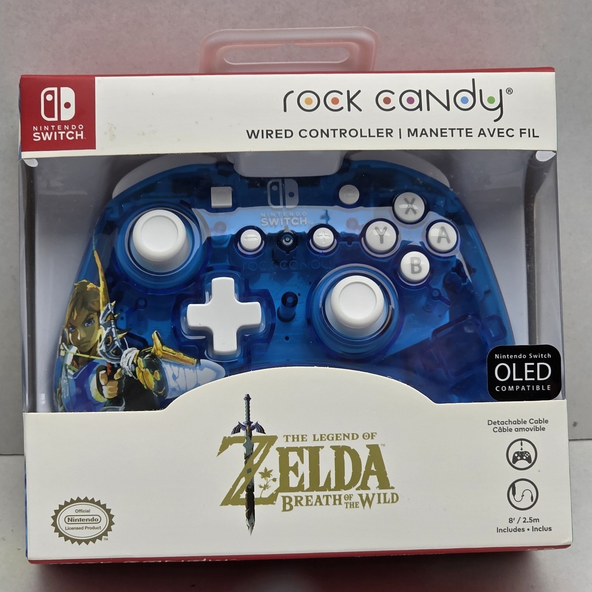Nintendo Switch Rock Candy Wired Controller Legend of Zelda Breath of the  Wild