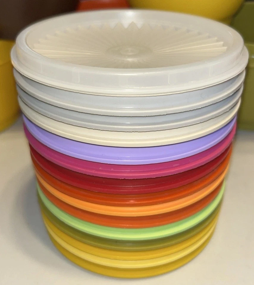 Cuencos servalier Tupperware vintage 886 y 1323 y tapas de varios colores 25 piezas Foto 3 de 4
