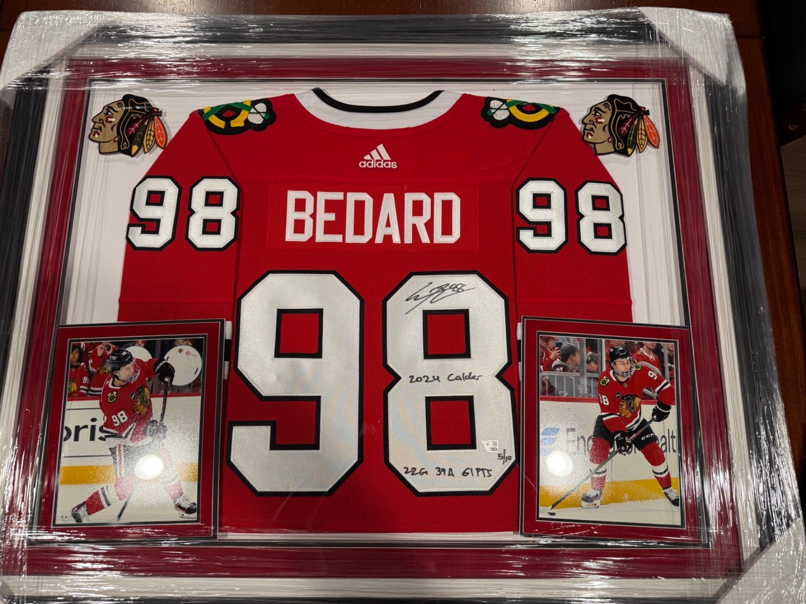 Connor Bedard Autographed Signed Chicago Blackhawks /Inscribed Rookie Jersey 5/10 -Fanatics 