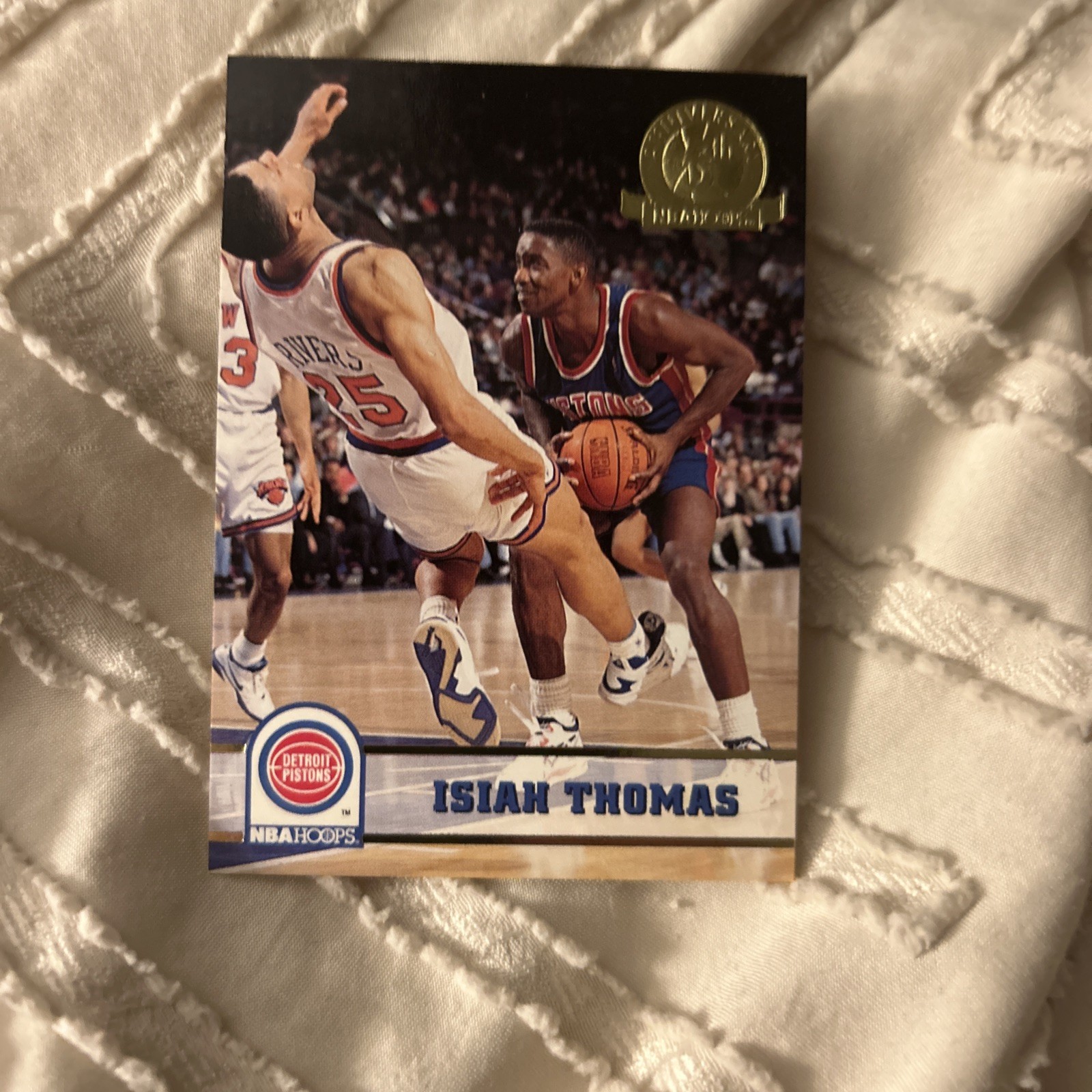 1993-94 NBA HOOPS 5th ANNIVERSARY GOLD CARD DETROIT PISTONS ISIAH THOMAS #67