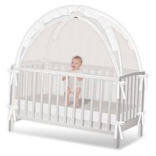 Crib Tent - Crib Net to Keep Baby in, Stop Baby from Climbing Out Large White