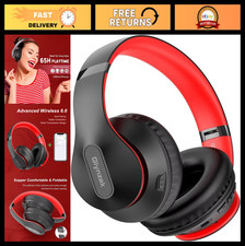 Wireless Bluetooth Over-Ear Headphones, 65H Playtime, HiFi Stereo, Foldable, Mic