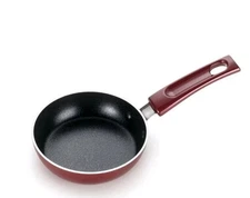 T-FAL ~ RED ~ 5" Dia. ~ Egg Pan ~ Mini Fry Pan ~ Non-Stick Interior
