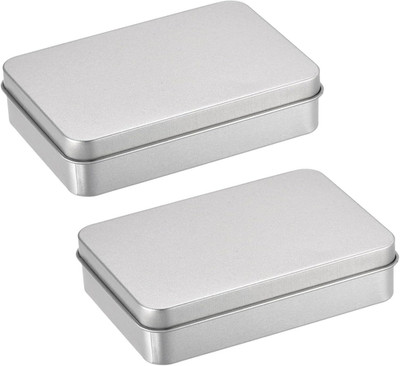 2 Stück Metalldose mit Deckel Mattierter Blechdose Rechteckige Altoids Dose 150x
