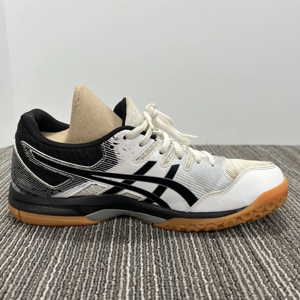 Asics Gel-Rocket 9 Volleyball Shoes Womens 8 White Black Geometric 1072A034 - Image 2 of 4