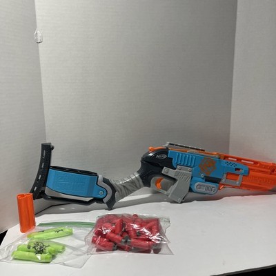 NERF Zombie Strike Sledgefire Blaster Darts Ammo Shell Kit Bundle Ready to Play 