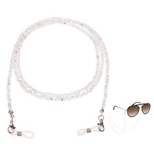 Eyeglass Chains for Women, Eyeglass Holder Bead Chains for Glasses, White/Clear