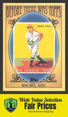 2011 Topps Before There Was Topps Jimmy Foxx #BTT5 Philadelphia Athletics Card