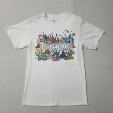 Adult Disneyland Resort Ride Timeline Tshirt Sz Small White Retro