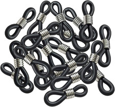 40 Pieces Eyeglass Chain Ends Adjustable Rubber Spectacle End Connectors for Eye