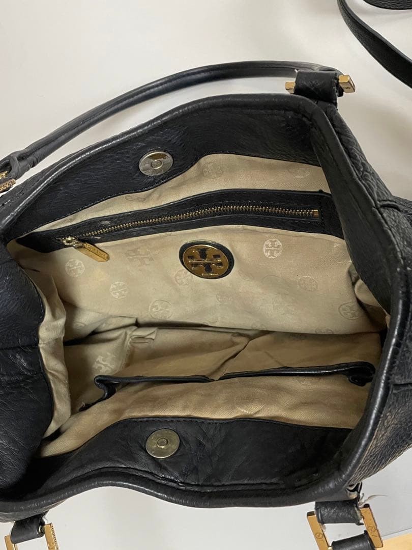 Tory Burch 2-way Amanda Tote Bag Leather Black Women's From Japan thumbnail 20