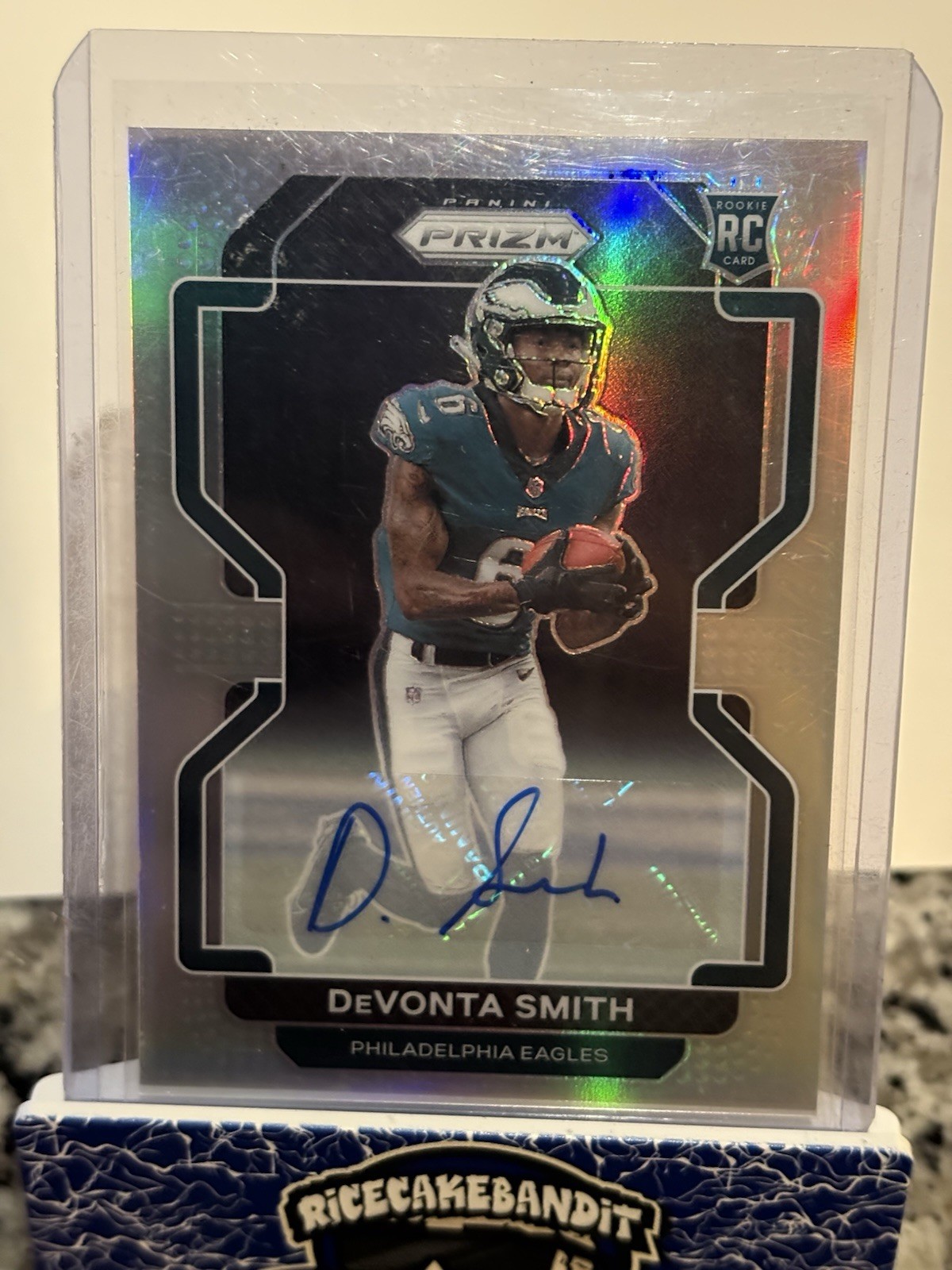 2021 Panini Prizm DeVonta Smith Silver Prizm Rookie Autograph #335 Eagles NFL